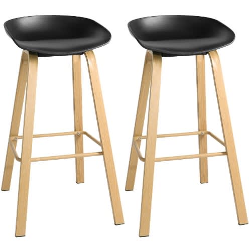Minimalist Style Bar Stools Suitable For Kitchen/ Living Room - 2 Pcs