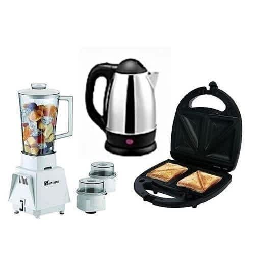 Blender With Toaster And Kettle - Electric Blender + 2.2L Jug/Kettle + 2 Slice Toaster