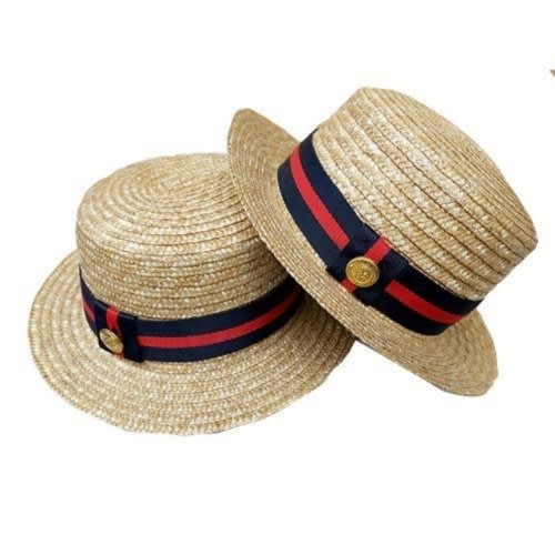 Dainty Straw Hat - 2 Pieces