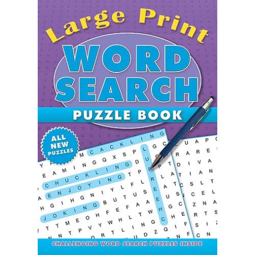 Large Print Word Search Puzzle Book - Purple
