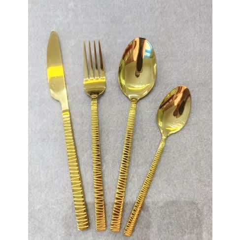 12 Pcs Cutlery - Gold