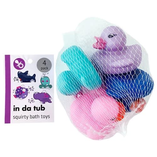 Bathtime Friends Vinyl Bath Toys - 4-pack
