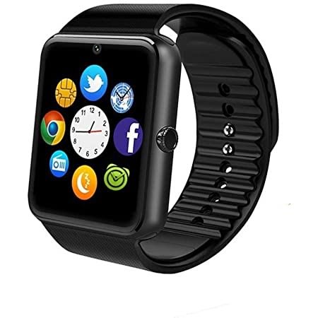 Gt08 Smart Watch With Camera, Sim And Memory Card Space  - Black