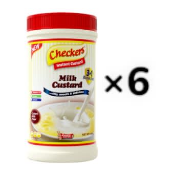 Checkers 3in1 Custard Powder —400g Jar × 6