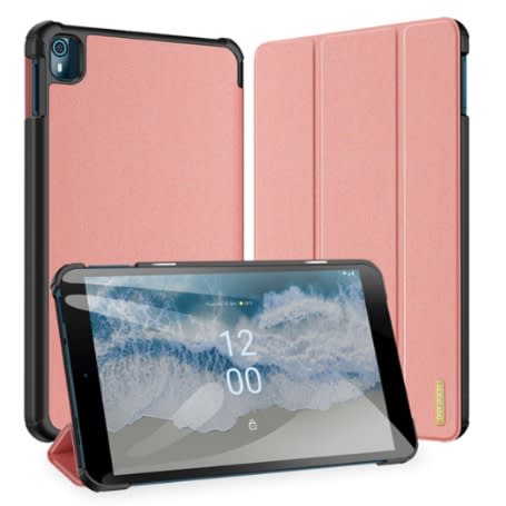 Smart Leather Shockproof Flip Cover For Nokia T10 -Pink