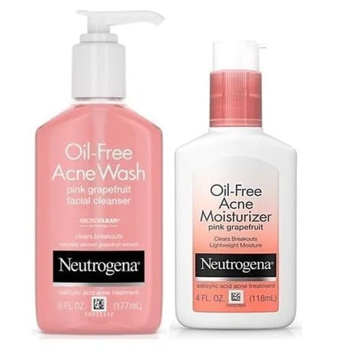 Oil-free Pink Grapefruit Acne Wash & Moisturizer - 117ml & 118ml