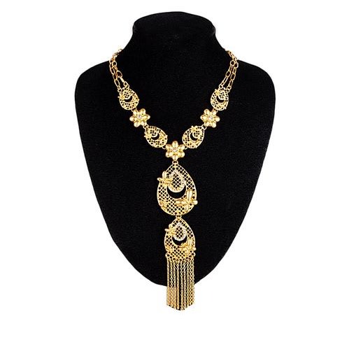 24 Karat Plated Costume Necklace Jewelry Set