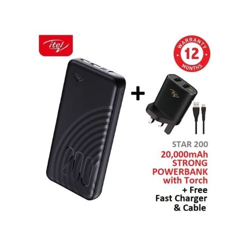 20000mah Fast Charging Power Bank + Free Fast Charger
