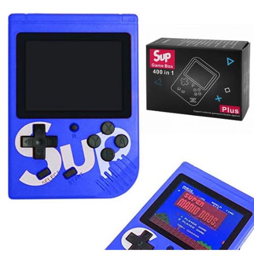 Sup Game Box 400 In 1 Games 3.0" Pocket Handheld Game Console - Blue