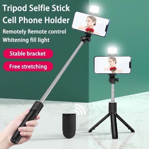 3 In 1 Extendable Selfie Stick / Tripod With Detachable Bluetooth Wireless Remote