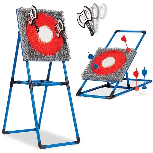 Axe Throwing & Lawn Darts Target Game Set - 2 Great Outdoor Games For Backyard Fun