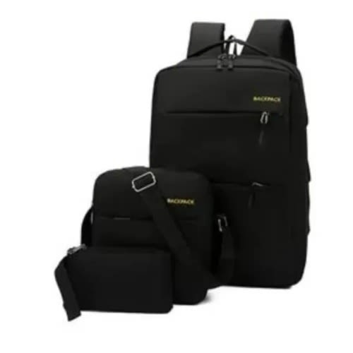 3 In 1 Anti Theft Laptop Back Pack - 28 X 15 X 45 Cm - Black