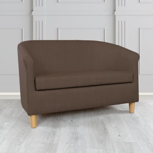 Double Fabric Seaters Sofa Tub - Brown Armchair/ Bucket Chair