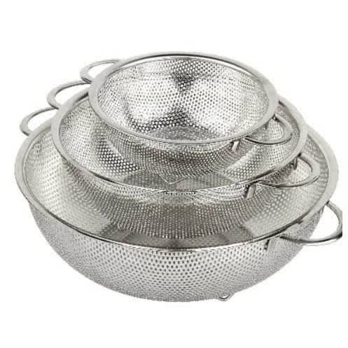 Stainless Steel Colander Bowl - 3 Pcs