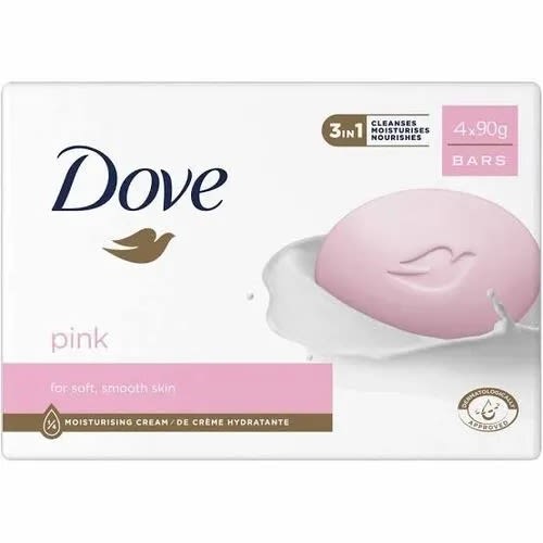 Dove Pink Beauty Cream Bar Soap - 4 X 100g