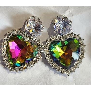 Love Diamante 2 In 1 Ear Rings - 3