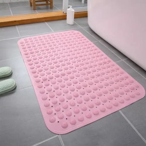 Non-Slip Bath Mat For Tub And Shower - 38cm x 76cm - Pink