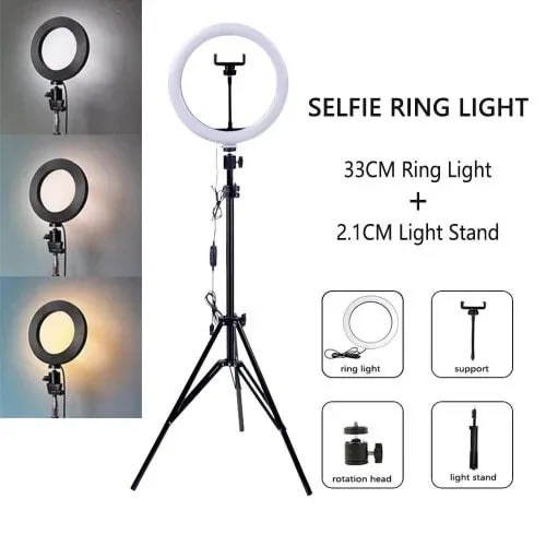 Ring Light With Tripod Stand - 12 inches