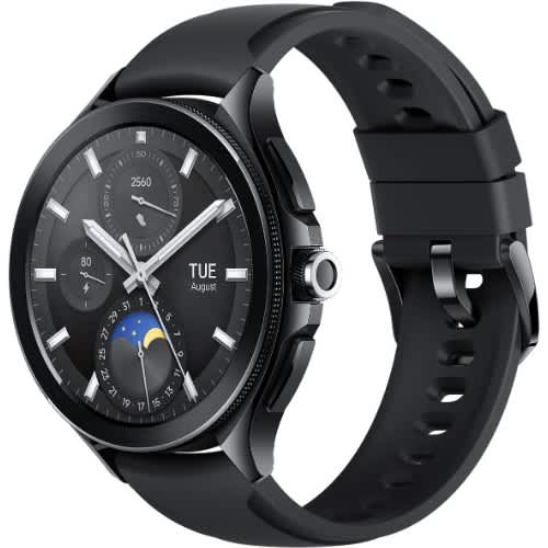 Watch 2 Pro Bluetooth Smart watch - Black Case with Black Fluororubber Strap