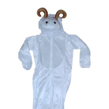 Unisex Smile Goat Costume - White & Brown