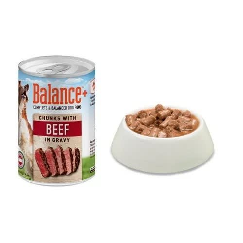 Balance Complete & Balanced Dog Food - Chunks With Beef In Gravy - 24 Cans - 415g