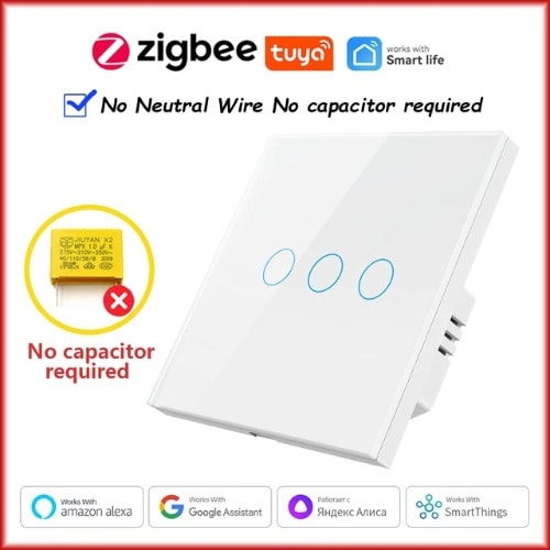 Smart Zigbee 3gang Tuya Switch