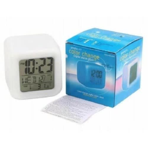 Color Change Cube Shaped Digital Alarm Clock