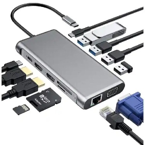 Type-c To Hdtv  12 In 1  4k Adapter