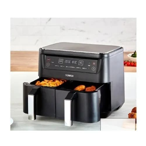 Dual Basket Digital Air Fryer - 8L - 2400W