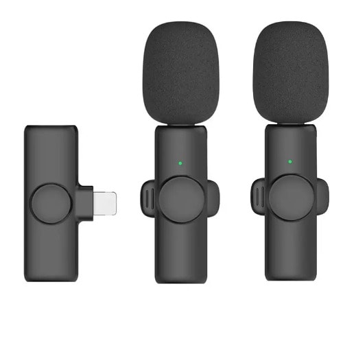 Wireless Microphone For iPhone - 2 Microphones And 1 iPhone Wireless Receiver