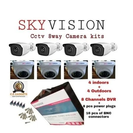 4 Indoor  4 Outdoor Camera  One 8 Channel Dvr