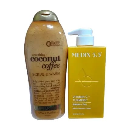 Coffee Body Wash And Brightening Body Lotion Combo - 444ml - 19.5 Fl Oz