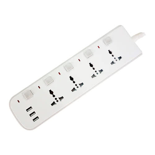 4 Sockets Extension Box With Usb Port