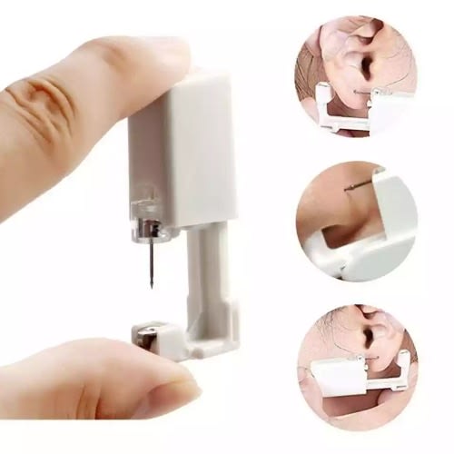 Disposable Sterile Nose And Ear Piercing Gun - White