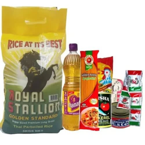 Royal Stallion Rice + Spaghetti + Oil + Tomato + Maggi + Geisha + Titus