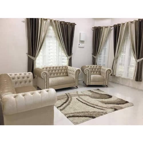 Velvet Sofa Set - Beige