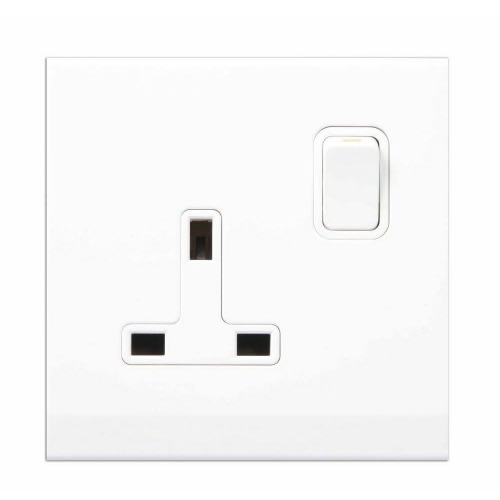 13a Single White Socket -  5 pcs Per Set