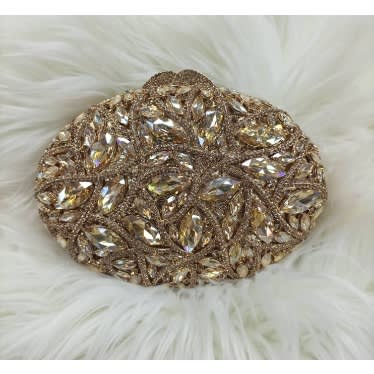 Ladies' Beaded Gold Clutch Purse