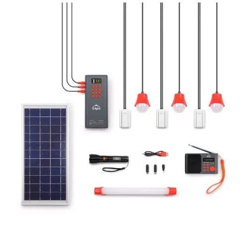 Solar With 4 Lights/ Radio/ Torchlight & Free A2 Solar Lamp
