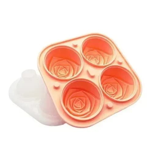 Silicon Rose Design Ice Maker - 4 Cubes