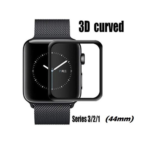 3d Curved Full Coverage Tempered Glass Screen Guard For IWatch Series 1-3 - 44mm