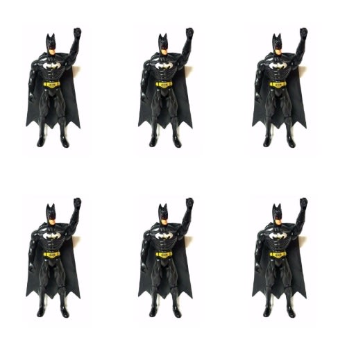 Children Super-Hero Fun Plastic Bat Man Toy - Half Dozen