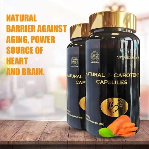 Natural B-carotene - Prevents Stroke & Anti-aging - 30 Caps