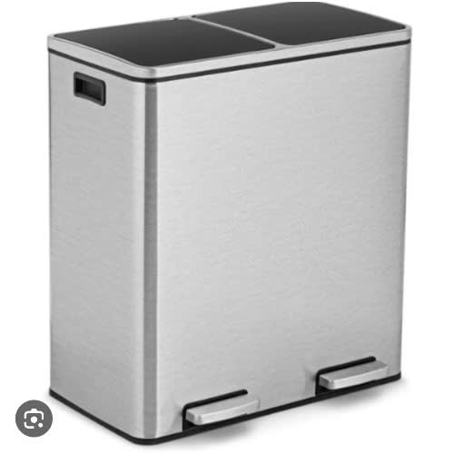 Double  Sided  Stainless Dustbin - 30 Liters