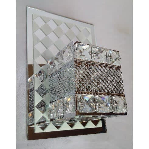 Crystal White Wall Bracket Light With Gold Details