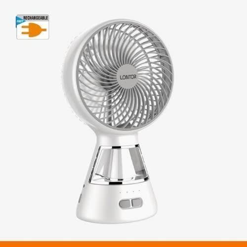 Rechargeable Table Fan With Led Light