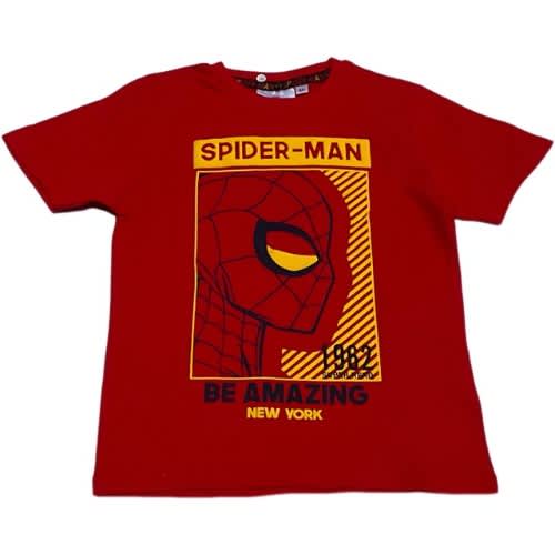 Boys Short Sleeve Spiderman Tees