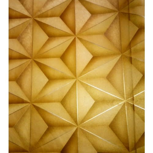 Wall Decor, 3d Wallpaper Yellow Pyramid Effect (5.3sqm)