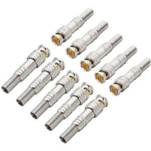 Cctv Bnc Connectors For Surveillance Camera - 10 Pcs