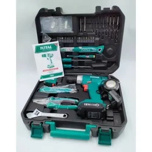 Total Tools Set Drill - 12v + Accessories Set
